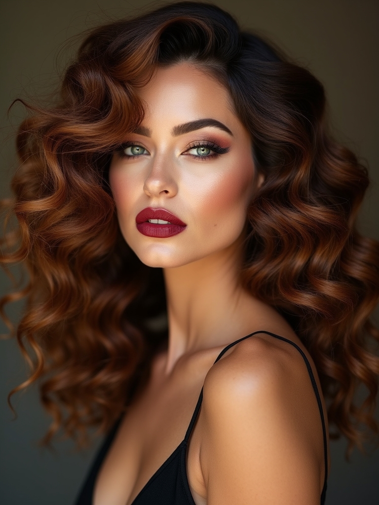 deep side sculpted spiral ringlets