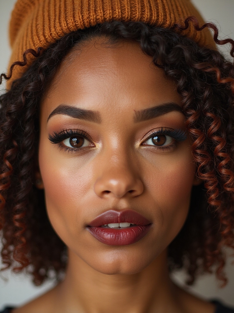 defined coils peeked stylishly