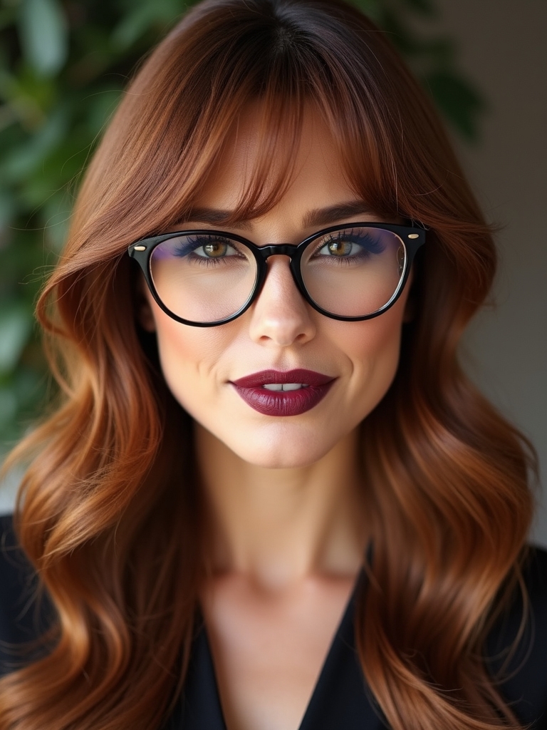 diagonal face framing textured bangs