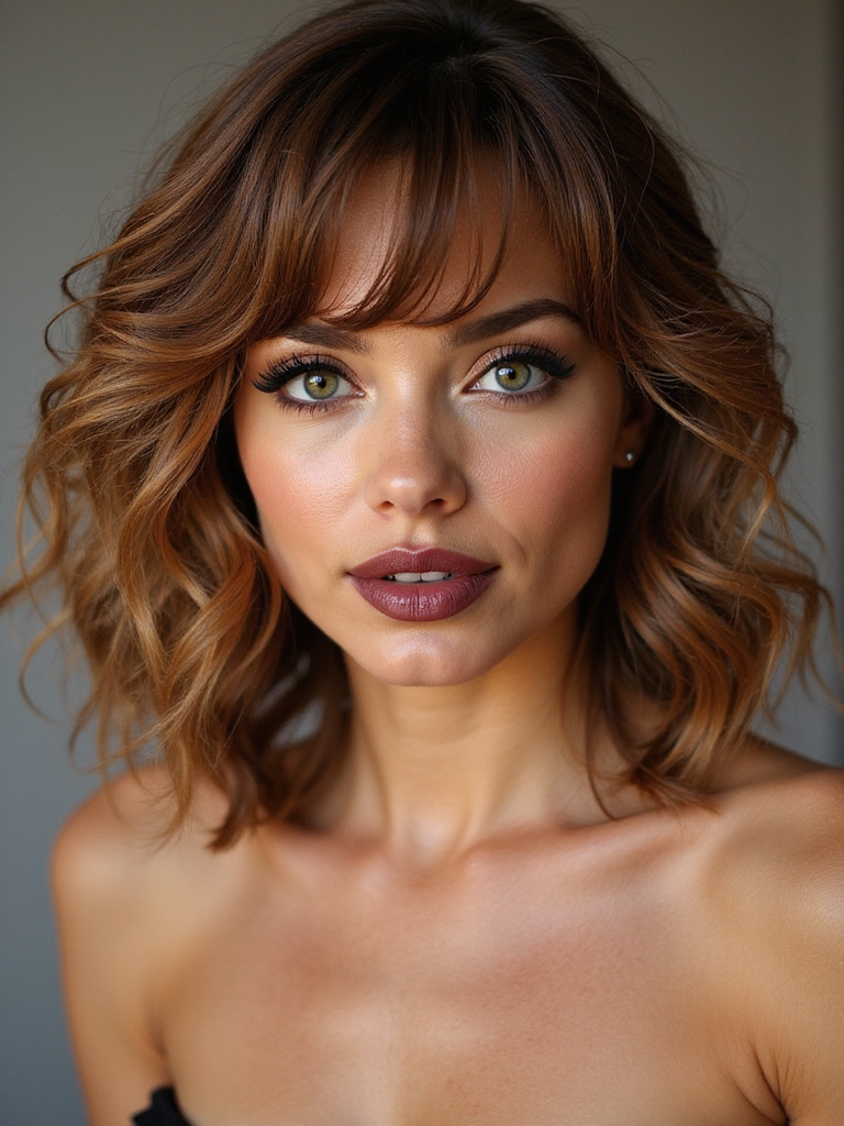 dry cut defined curly fringe