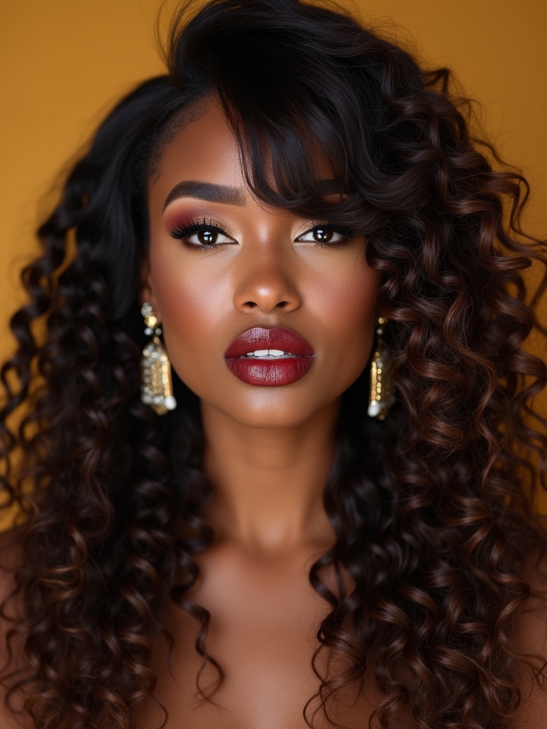 dry shaped defined side bangs