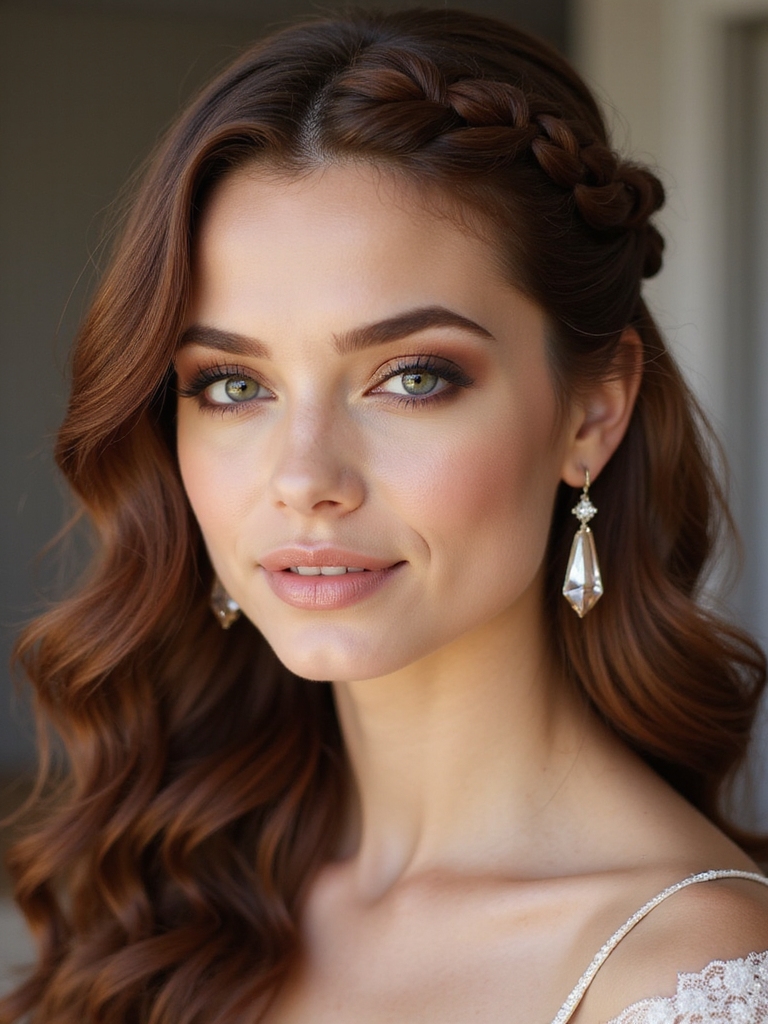 dutch braid crown curls