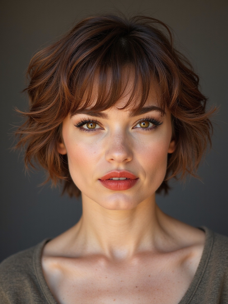 edgy low maintenance feathered pixie