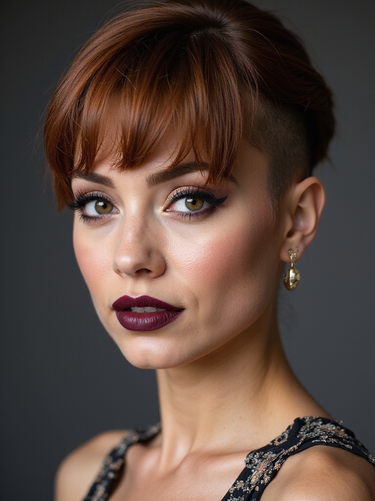 edgy side bangs undercut maintenance