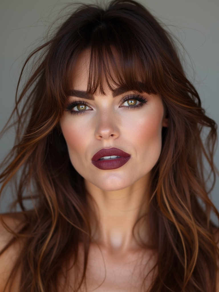 edgy textured choppy micro bangs