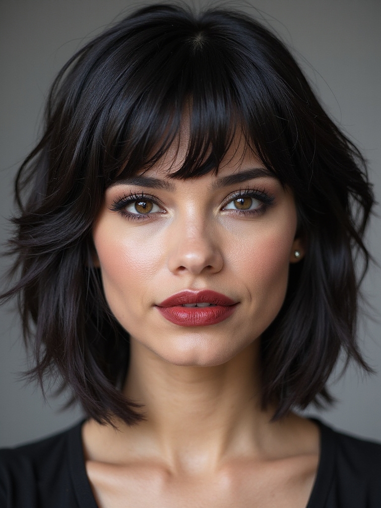 edgy tousled micro sidebangs