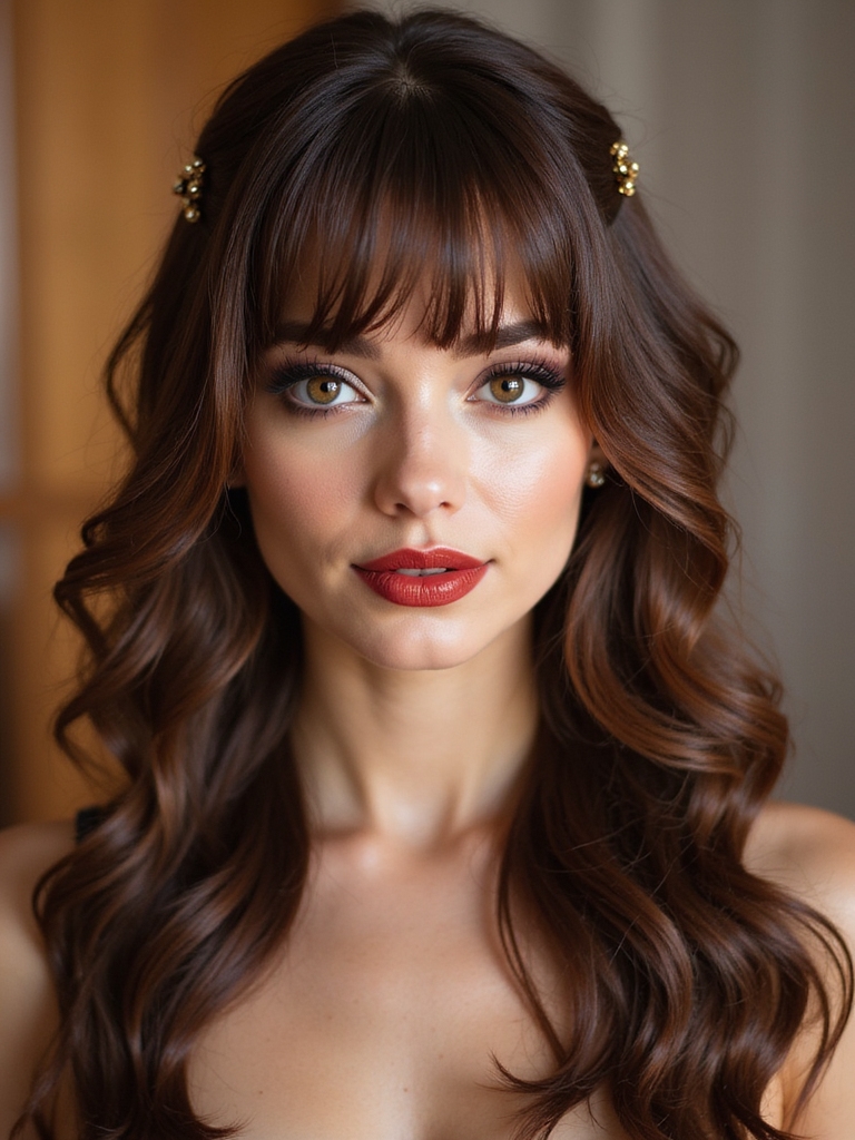 effortless accessorizing for wispy bangs