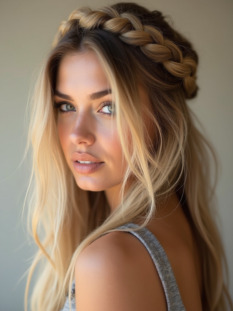 effortless boho messy crown