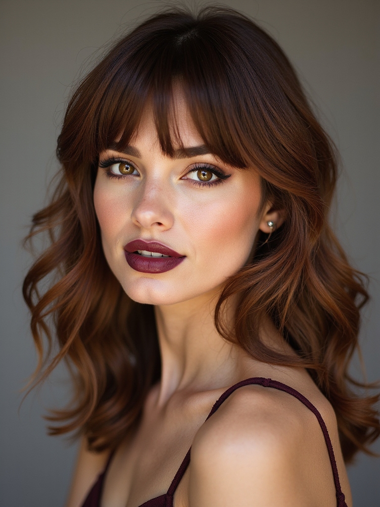 effortless face framing layered bangs