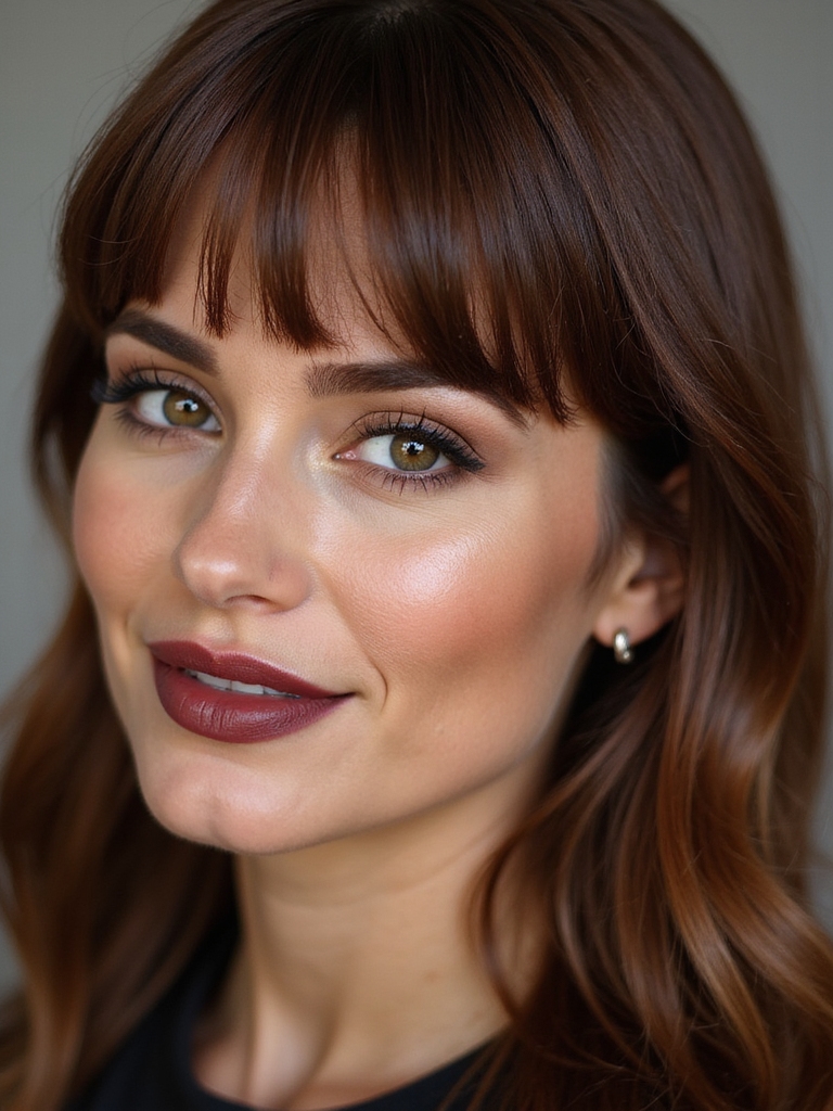 effortless face framing tapered bangs
