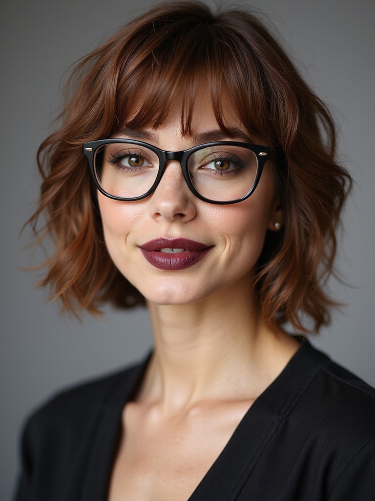 effortless frames complementing wispy bangs