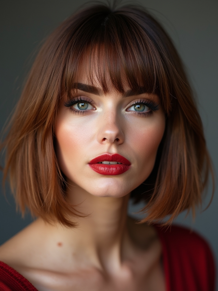 effortless lived in curtain bangs