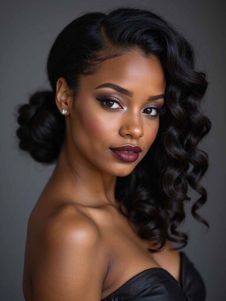 effortless low bun with spirals