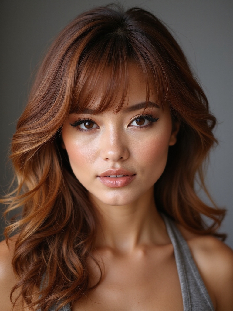 effortless piecey bangs vibe