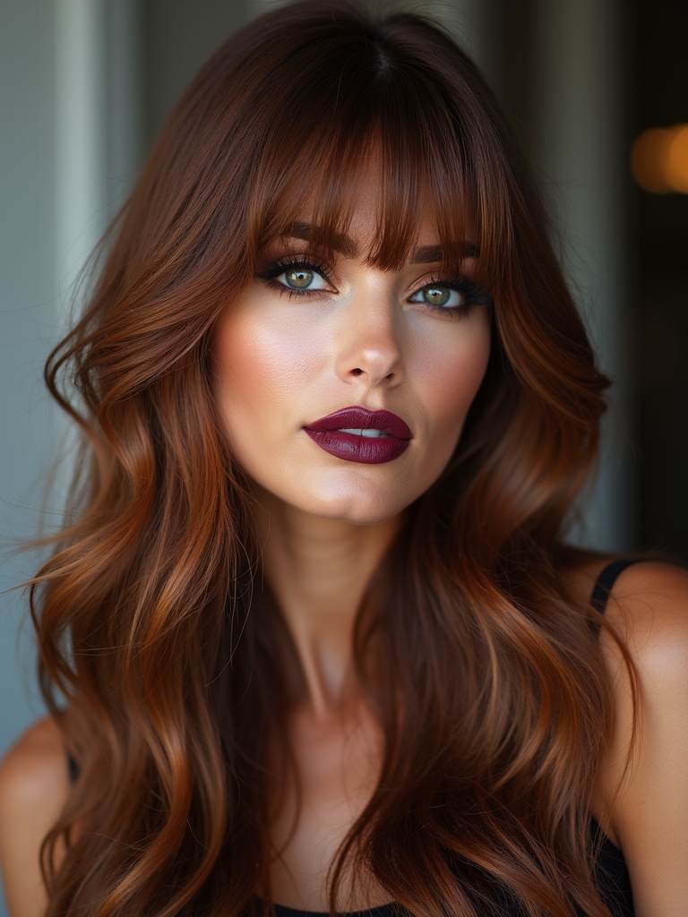 effortless piecey textured bangs