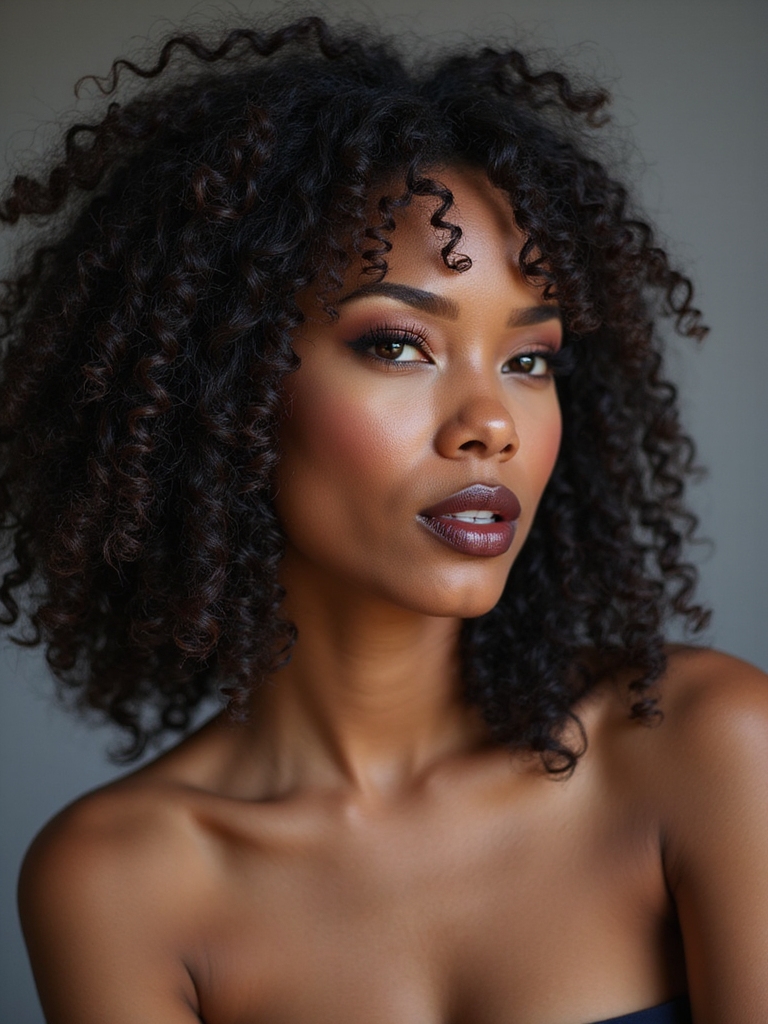 effortless side swept curly bun