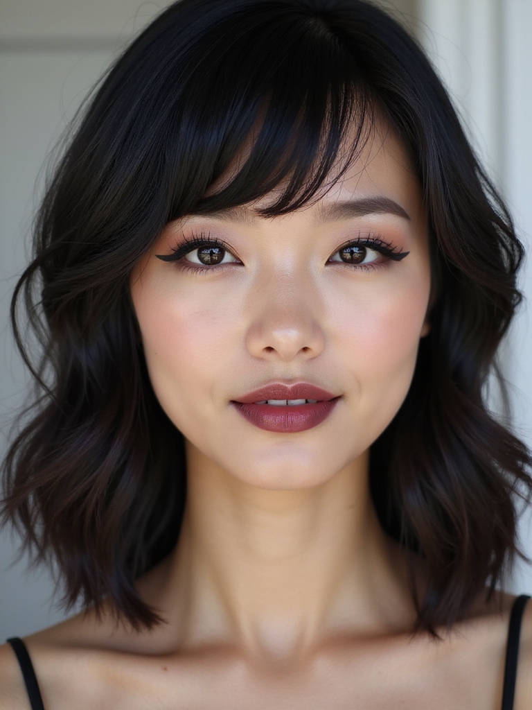 effortless soft face framing bangs