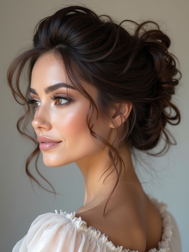effortless textured low chignon