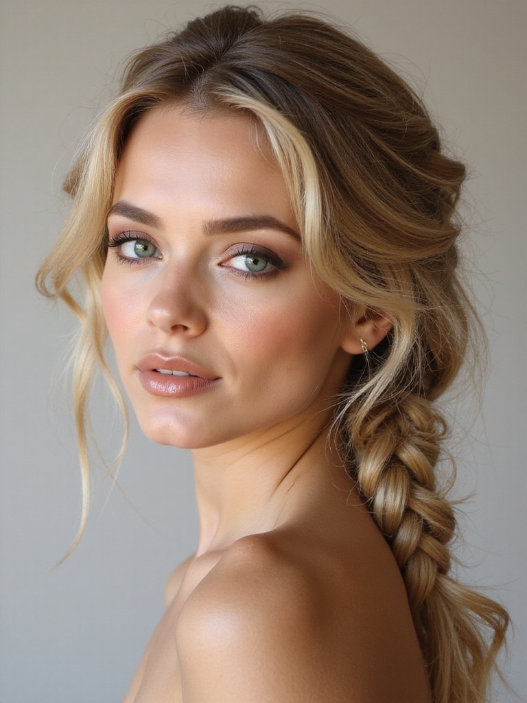 effortless textured messy side braid