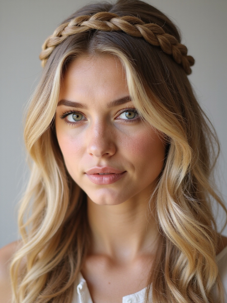 effortless undone boho crown braid