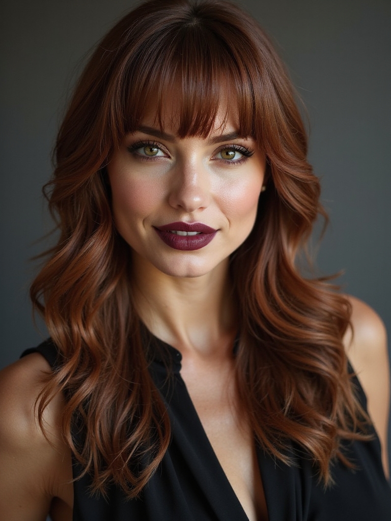 face framing soft curtain bangs