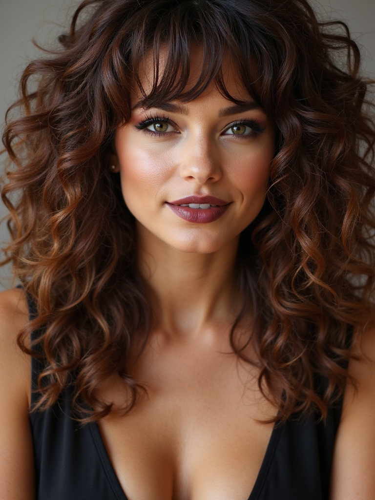 face framing tapered curtain bangs