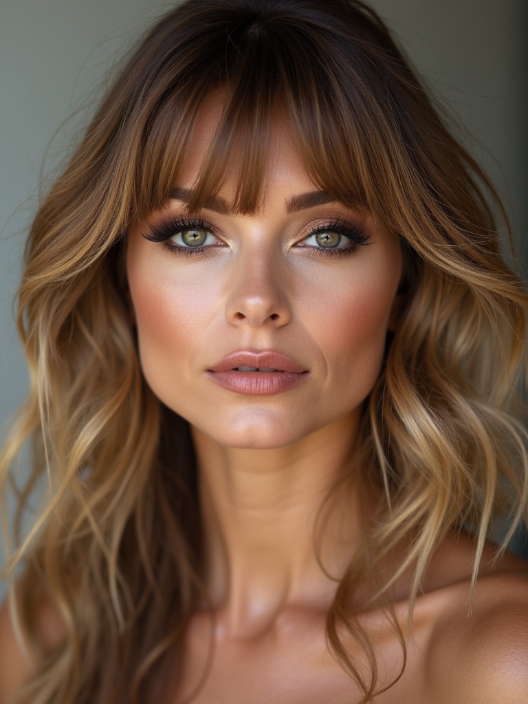 feathered airy face framing layers