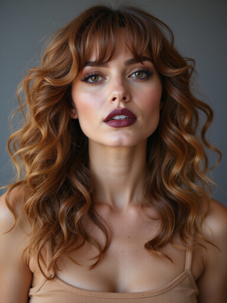 feathered layers keep bangs bouncy