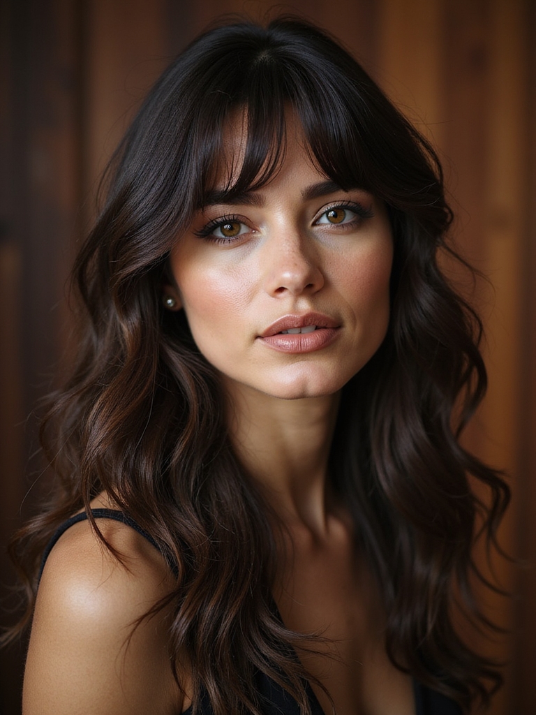 feathered side bangs softening angles