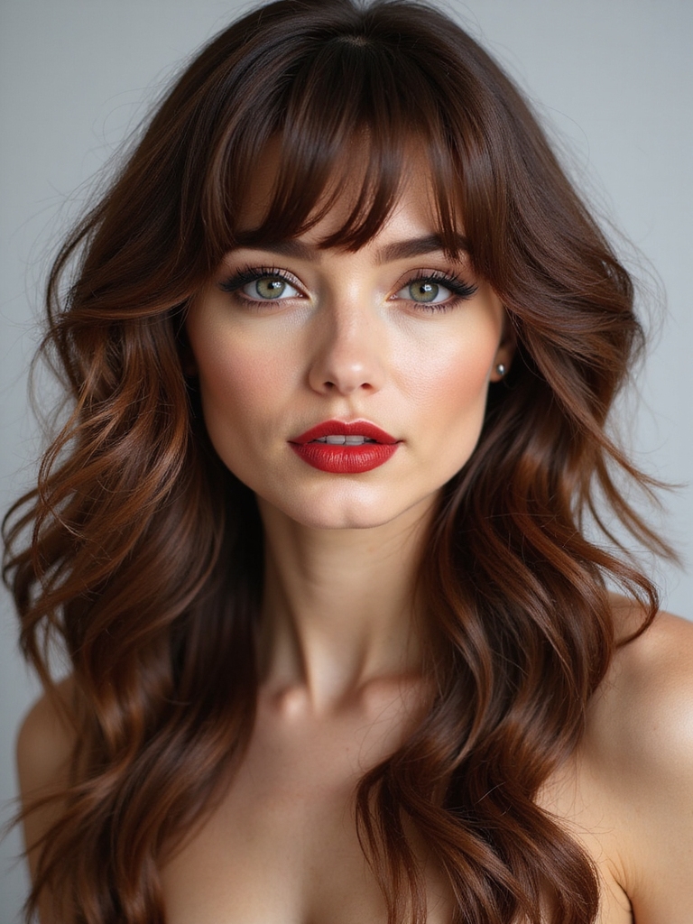 feathered textured bangs with restraint