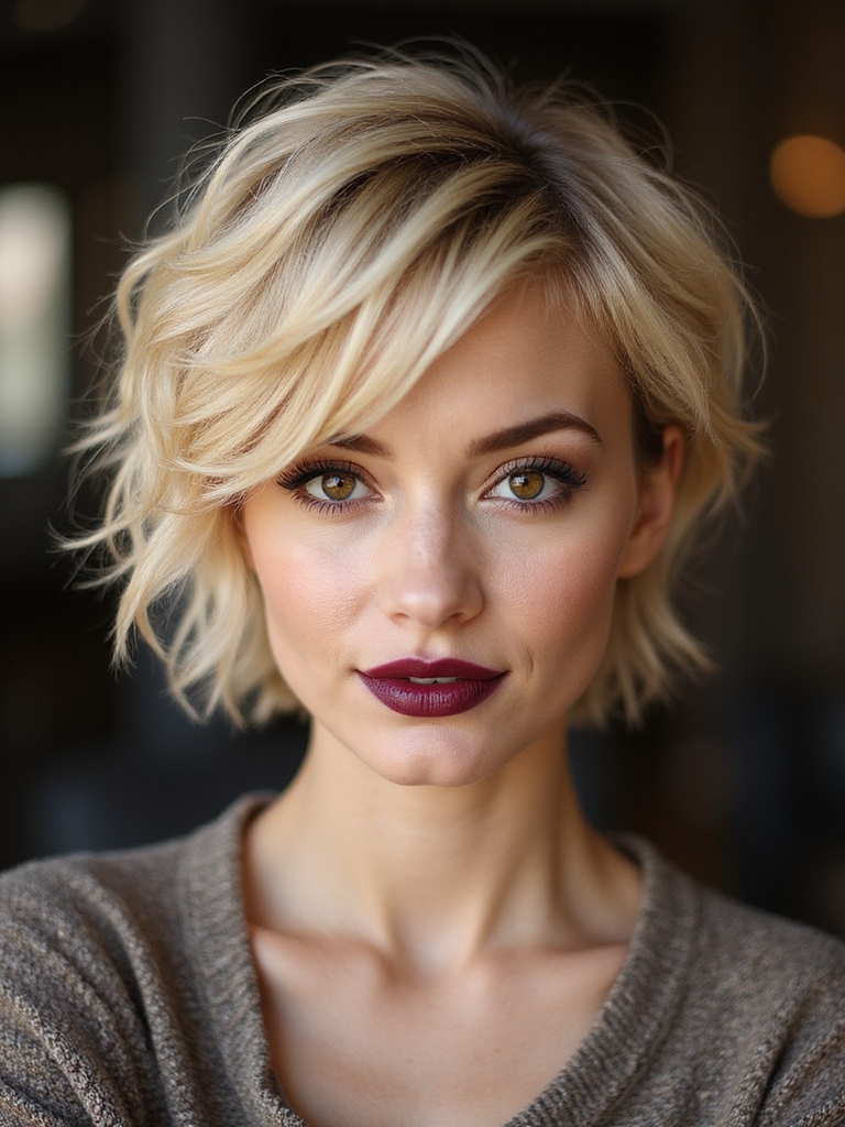 feathered wispy pixie bangs
