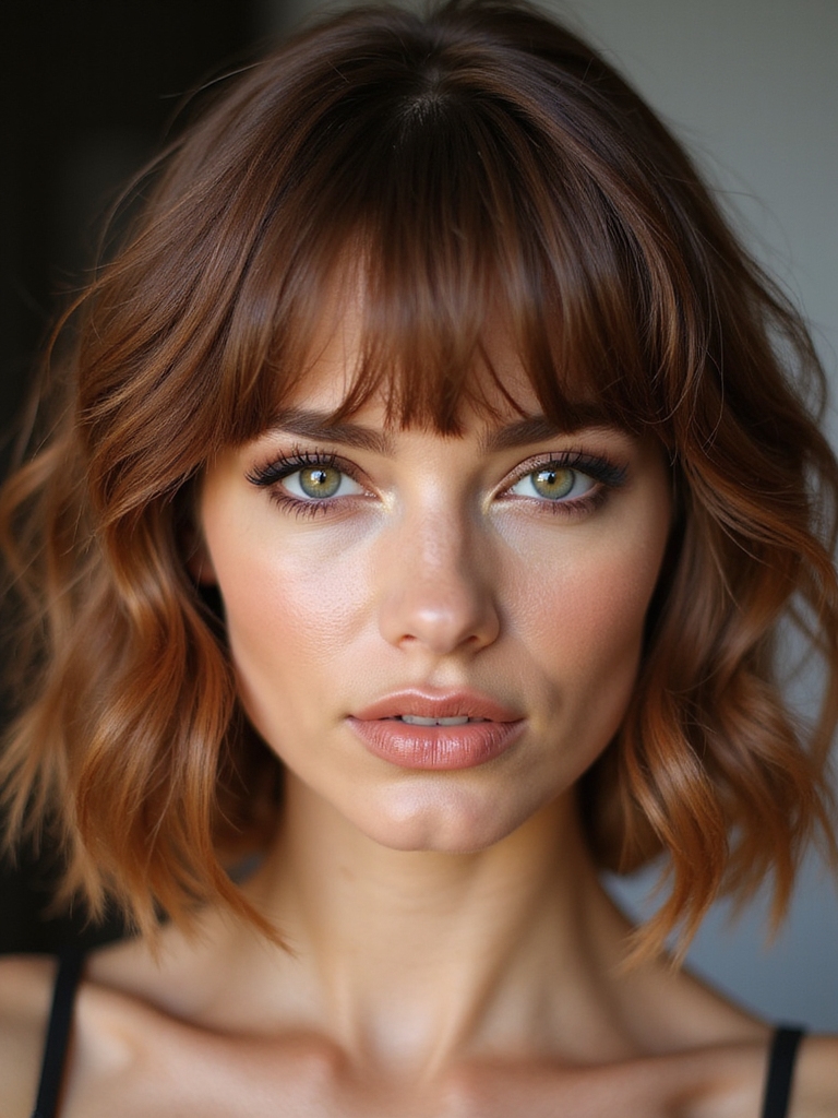 featherlight forehead framing strands