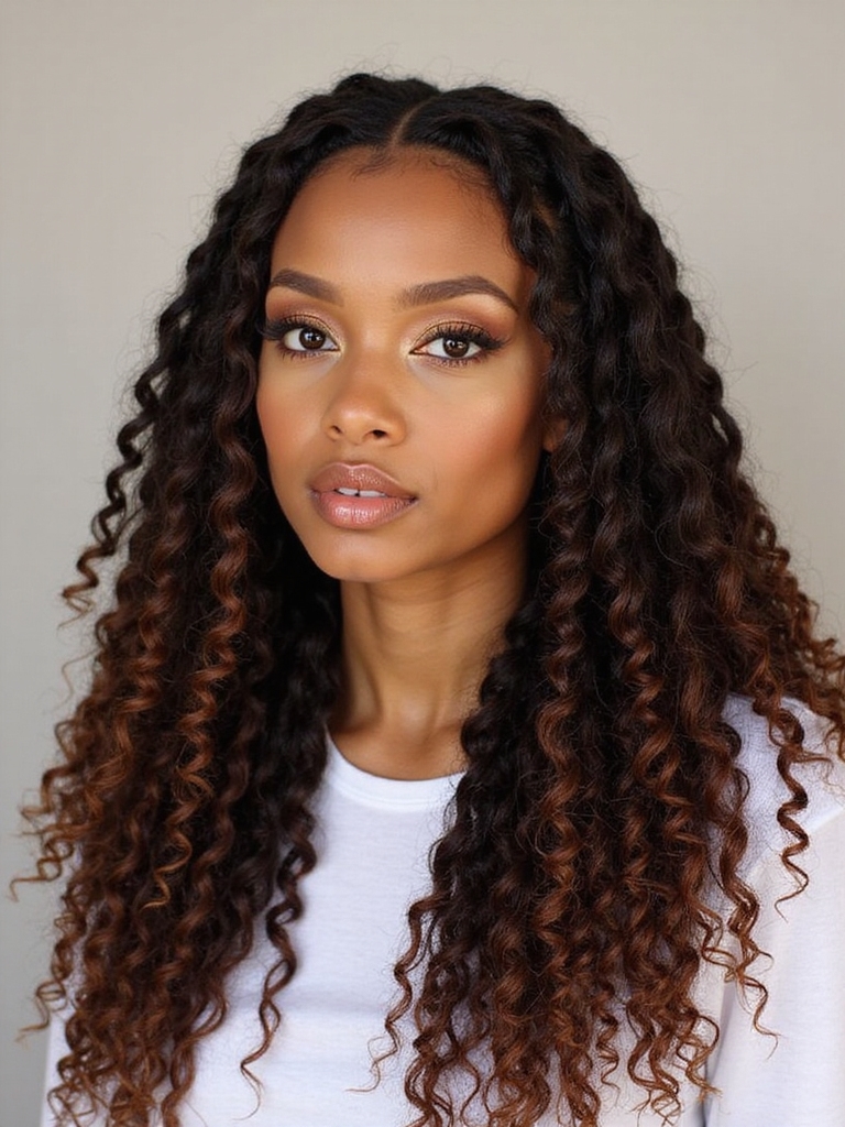 feed in box braids with curls