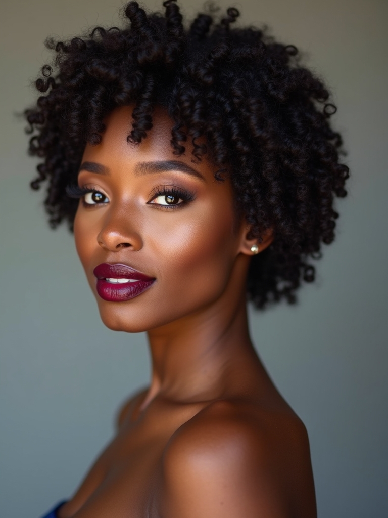 finger coiled glossy defined curls