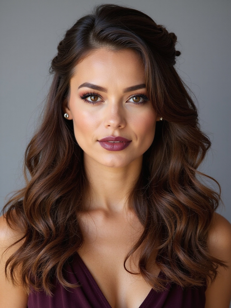 fishtail crown with curls