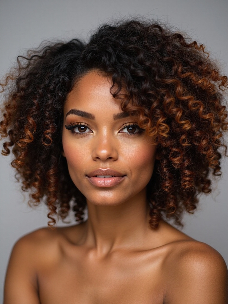 glossy defined spiral curls