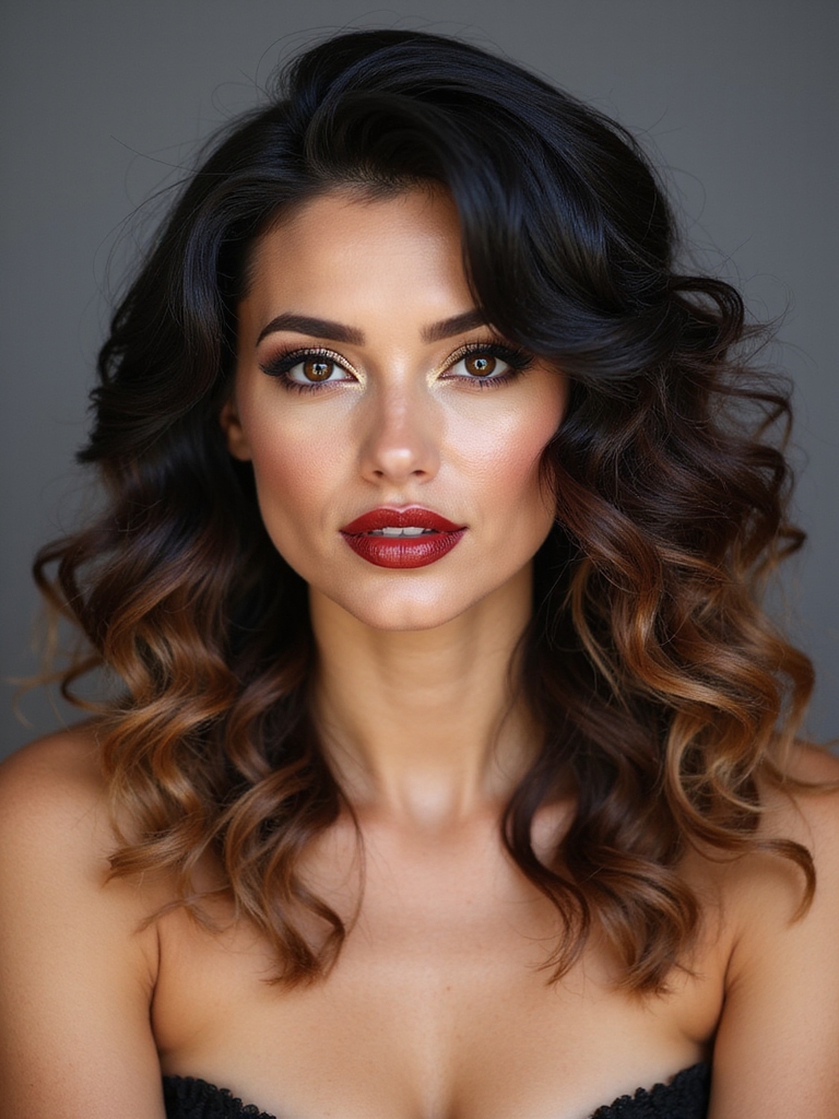 glossy pomade slicked defined curls