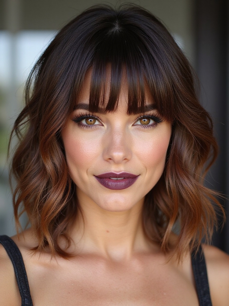 gradual angled cheekbone blending cut