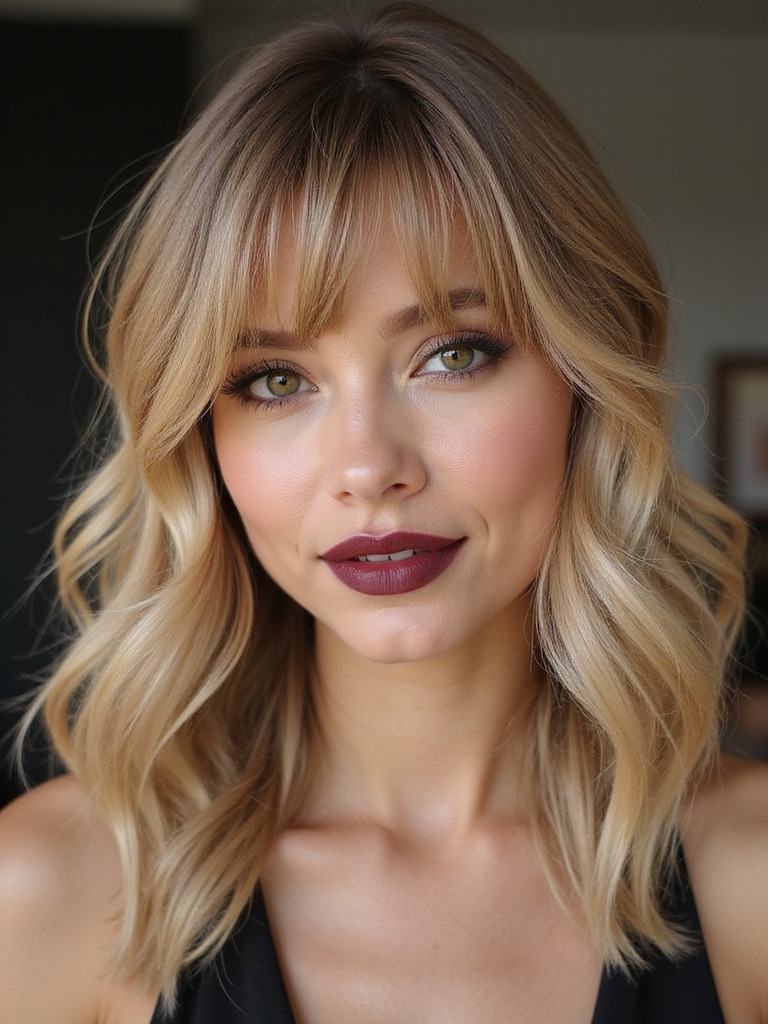 gradual playful wispy bangs transition