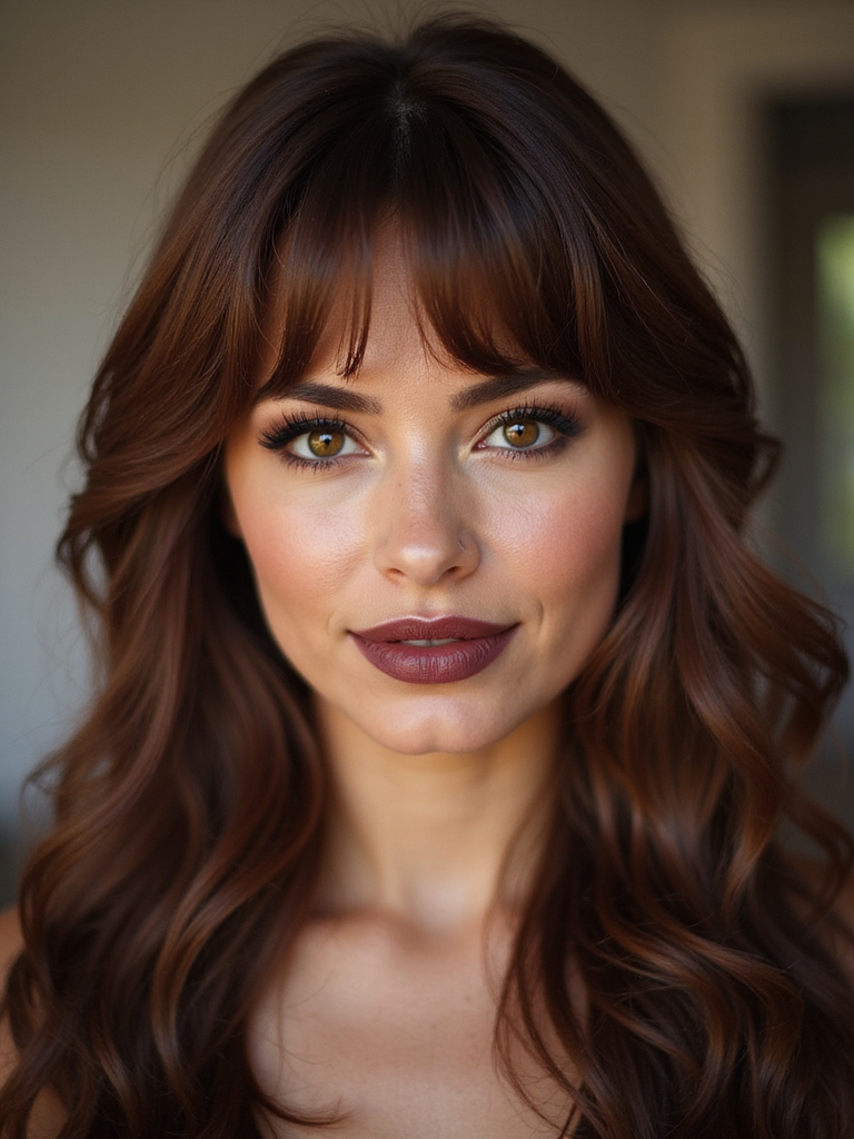 gradual textured wispy bangs transition