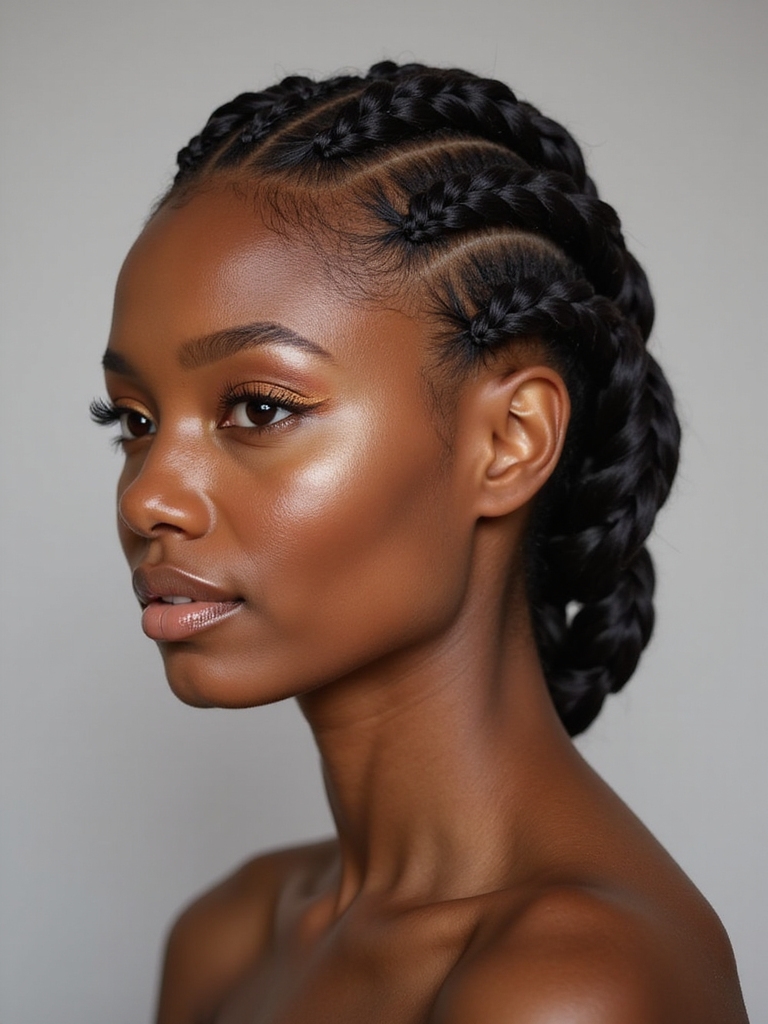 halo braid with babyhairs