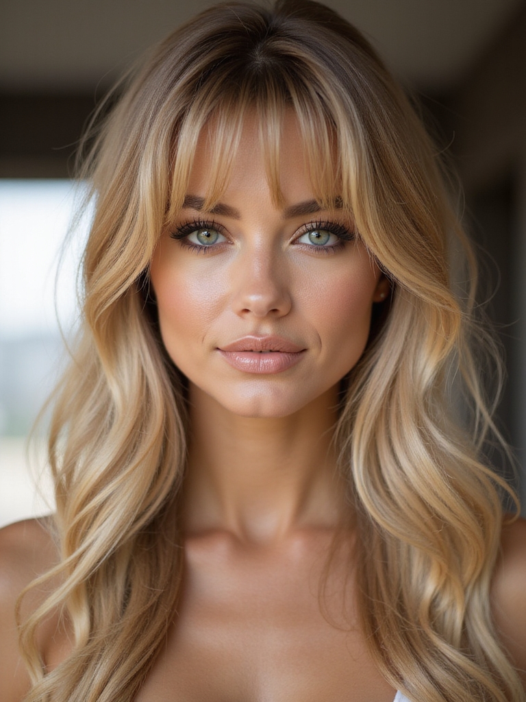 heatless swooped bangs styling