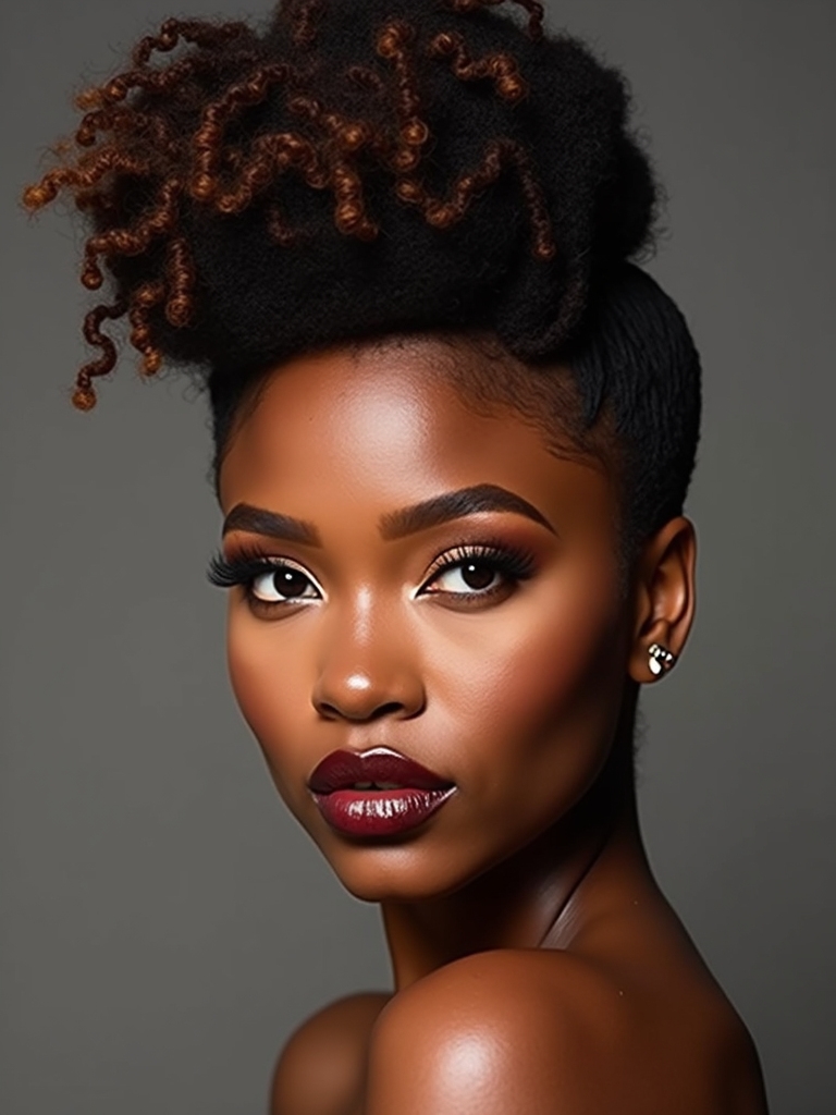 high puff with defined edges