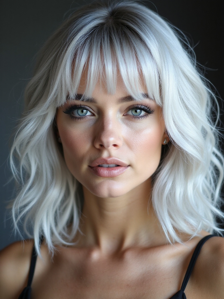icy silver blonde curtains
