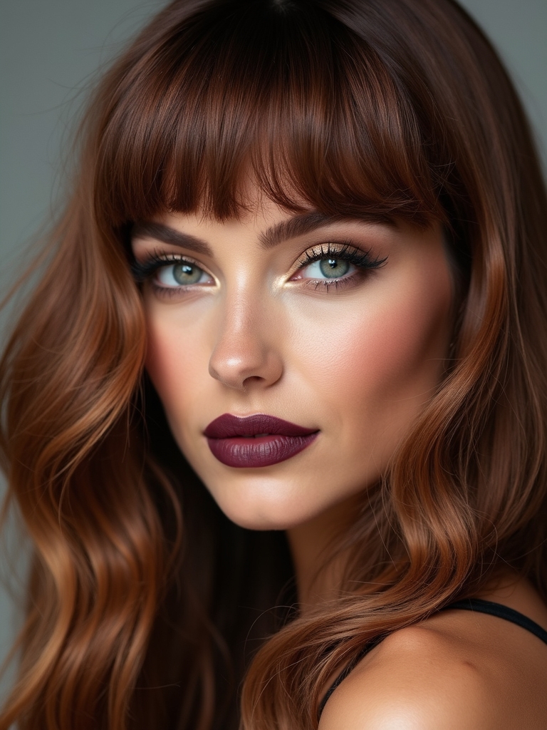 layered bangs add playful dimension