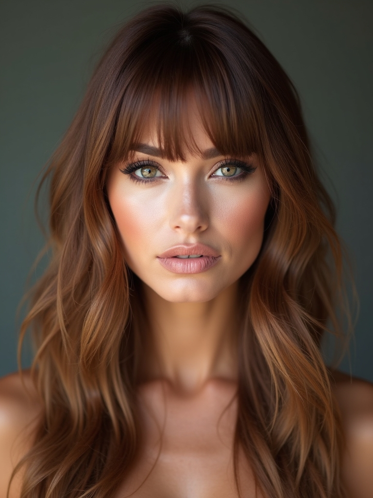layered bangs by density