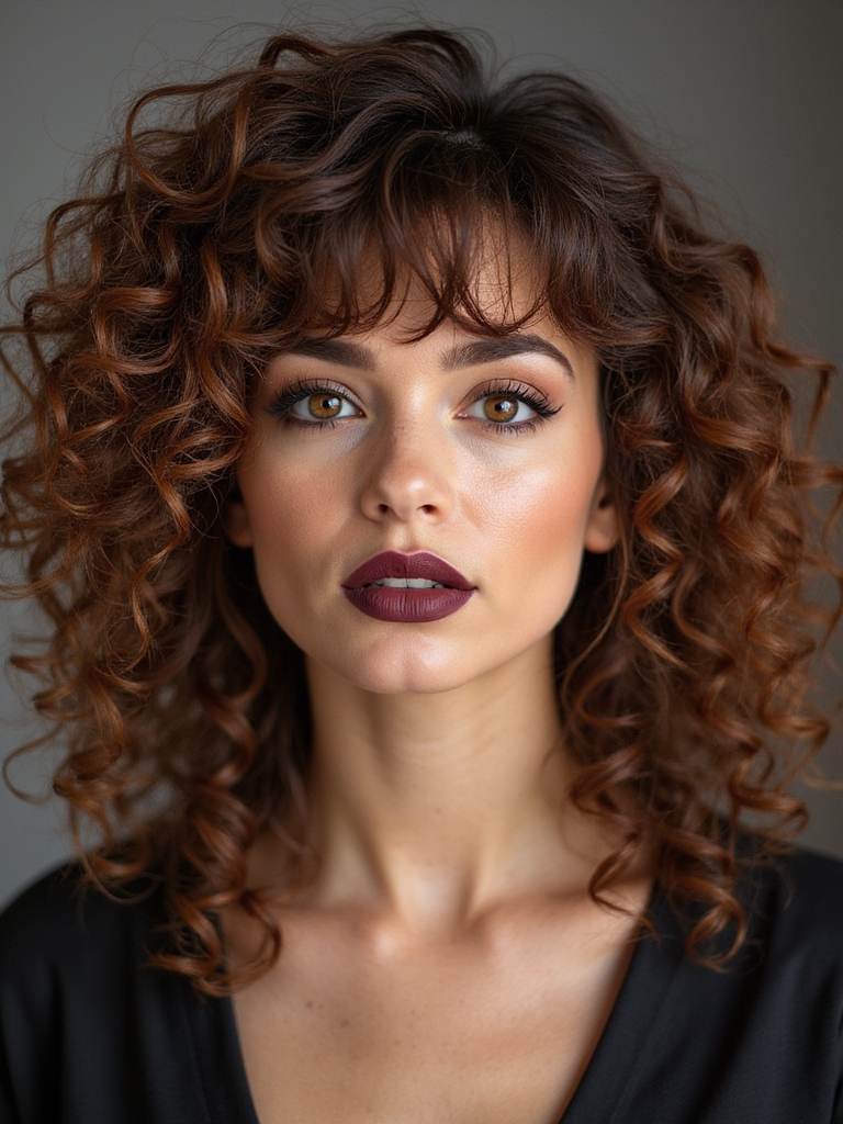 layered curls reduce bulk
