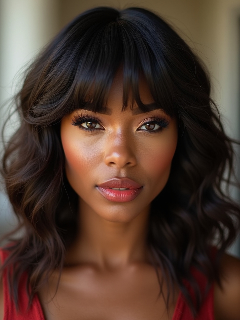 layered curly bangs effortless movement