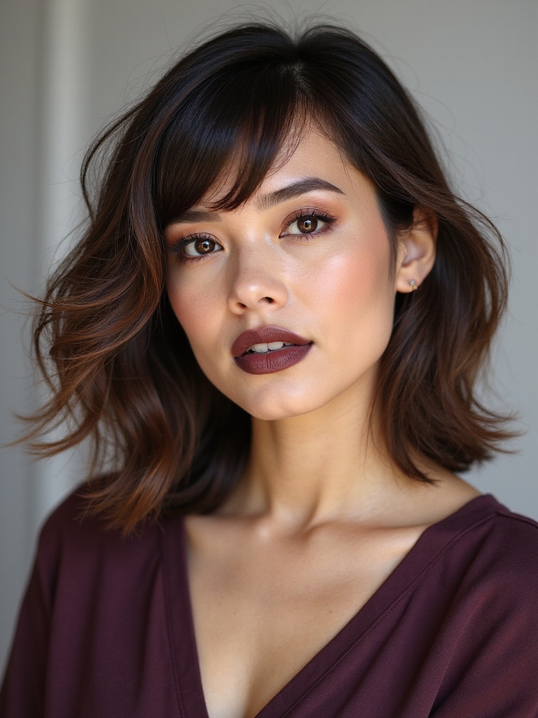 layered cut with highlights