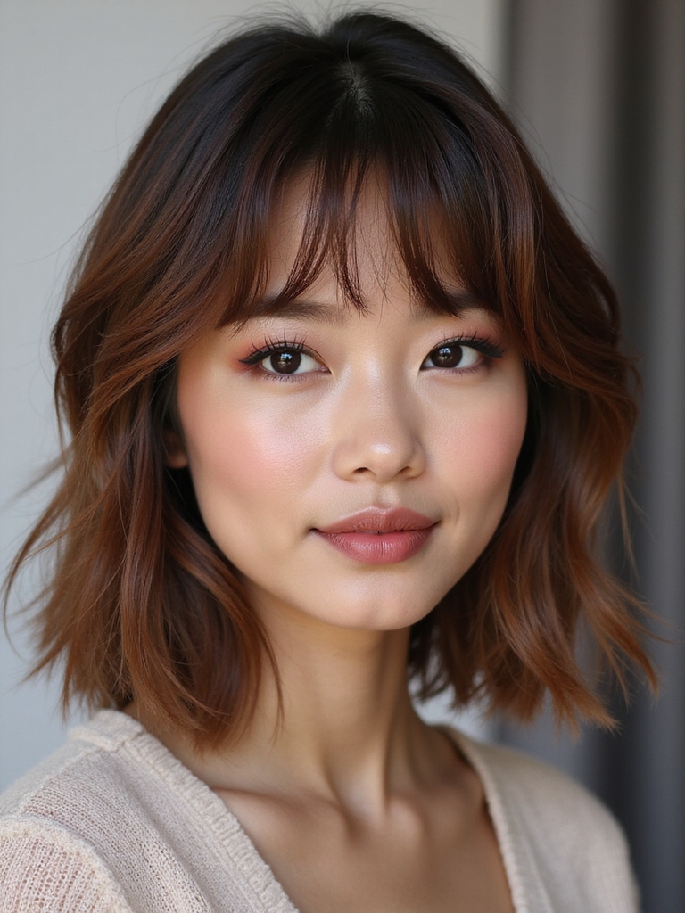 layered lob with fringe